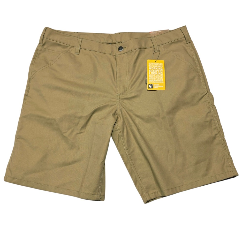 Carhartt Womens Original Fit Rugged Professional 10" Inseam Khaki Shorts Size 18